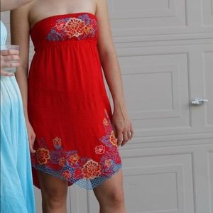 Red summer dress